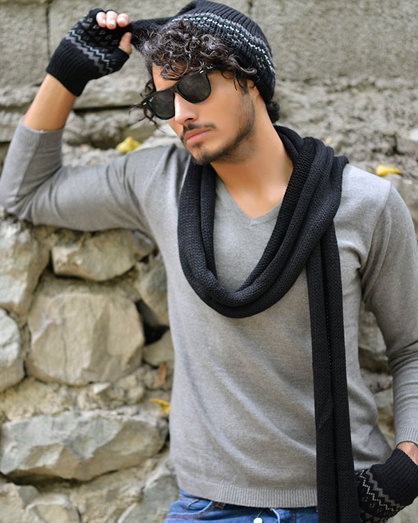 شال و کلاه و دستکش Tartan مدل 360