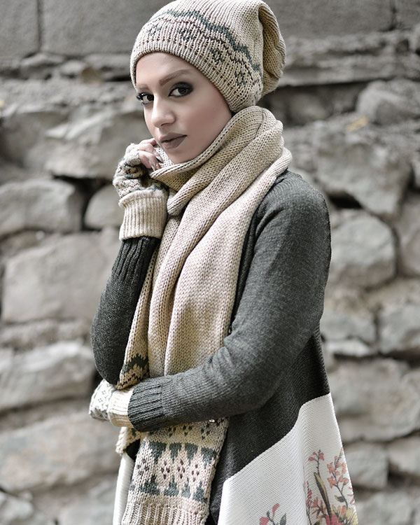 شال و کلاه و دستکش Tartan مدل 360