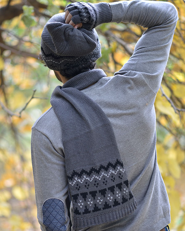 شال و کلاه و دستکش Tartan مدل 360