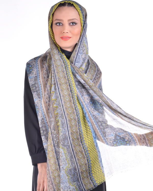 شال نخی طرح دار کد 4056