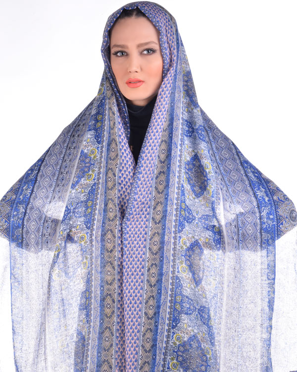 شال نخی طرح دار کد 4056