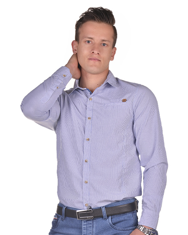 پیراهن مردانه کتان B&L مدل 553