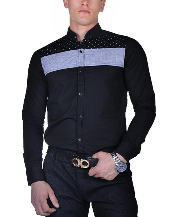 پیراهن مردانه نخی B&L مدل 552