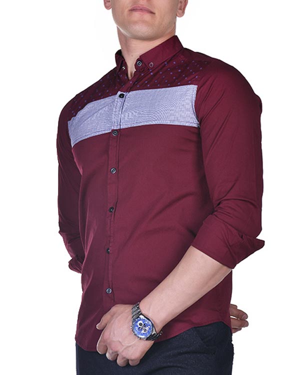 پیراهن مردانه نخی B&L مدل 552