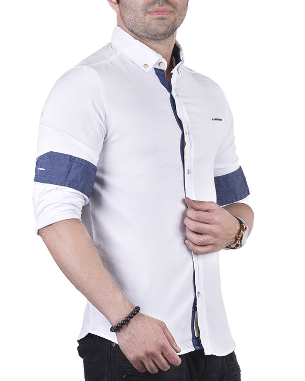 پیراهن مردانه نخی B&L مدل 605