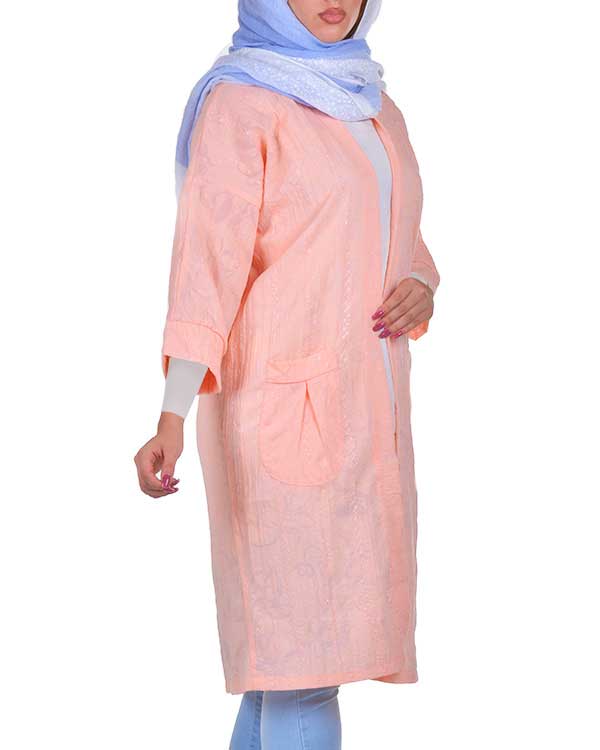 مانتو زنانه گلدوزی مدل 6545