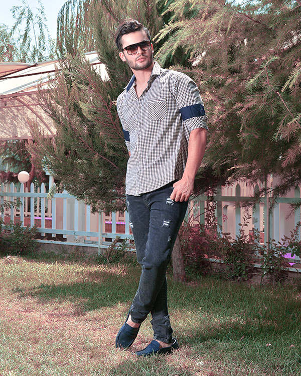 پیراهن مردانه نخی مدل 17
