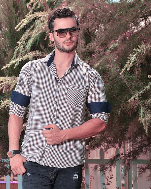 پیراهن مردانه نخی مدل 17
