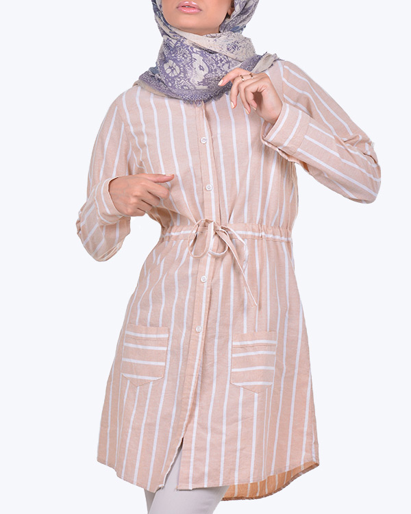 مانتو زنانه نخی مدل 6382