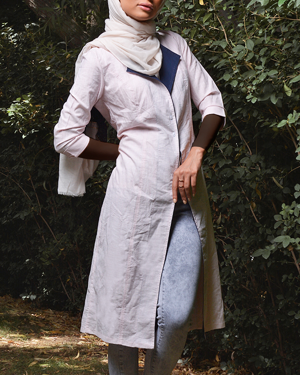مانتو زنانه نخی مدل 2443