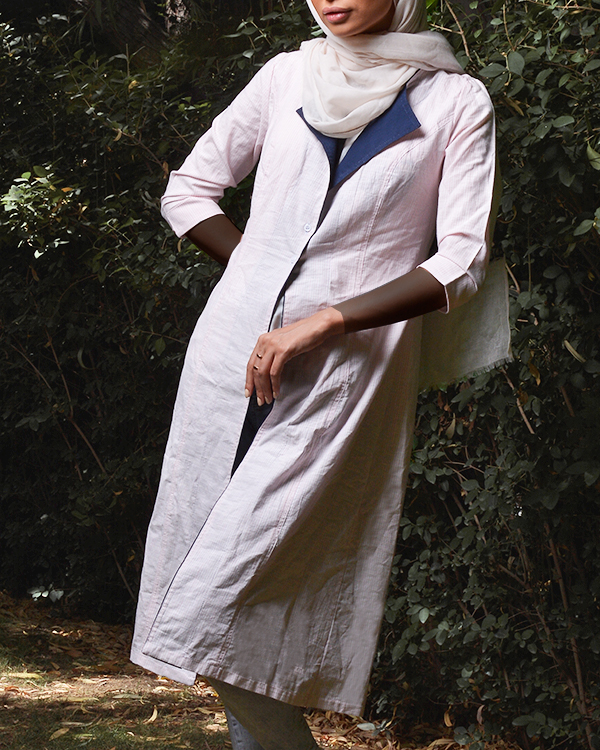 مانتو زنانه نخی مدل 2443