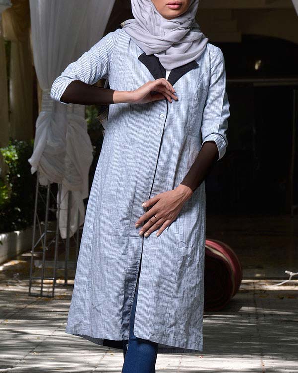 مانتو زنانه نخی مدل 2443