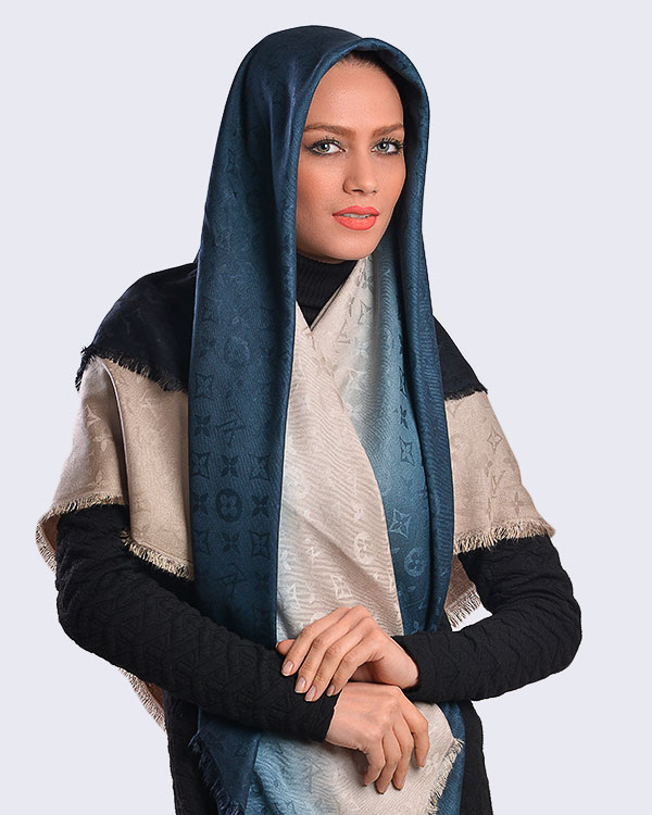 روسری زنانه نخی طرح LV مدل 2031