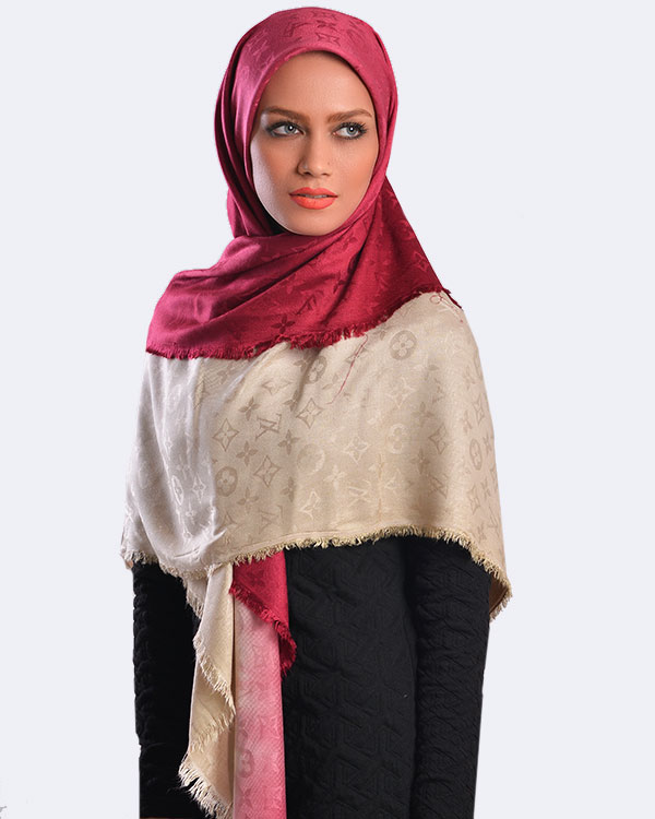 روسری زنانه نخی طرح LV مدل 2031
