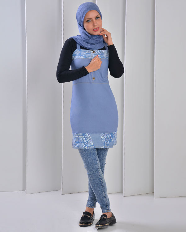 سارافن دخترانه جین مدل 452