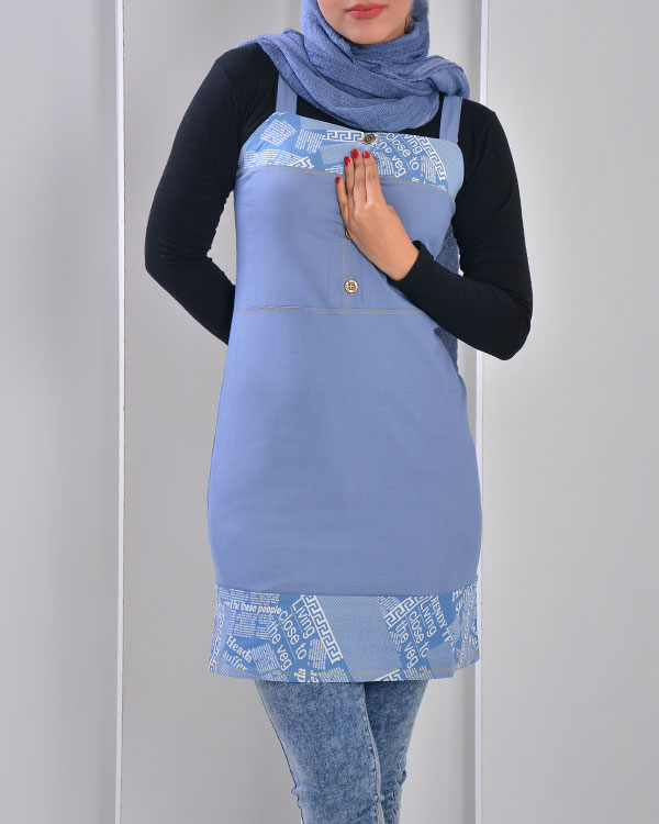 سارافن دخترانه جین مدل 452