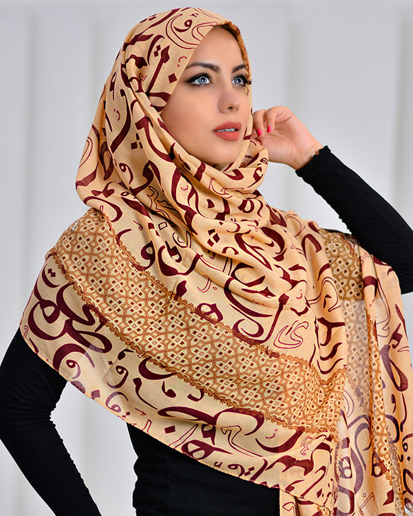 شال زنانه طرح حروف مدل 1023