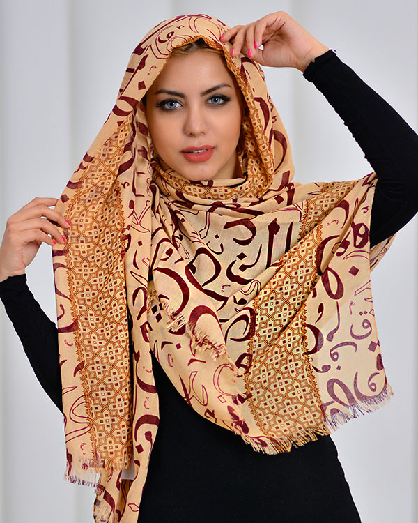 شال زنانه طرح حروف مدل 1023