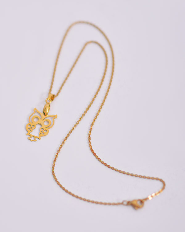 گردنبند زنانه طرح جغد مدل 3899 