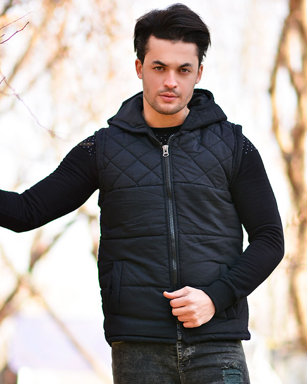 ژیله مردانه کلاه دار مدل 5790 