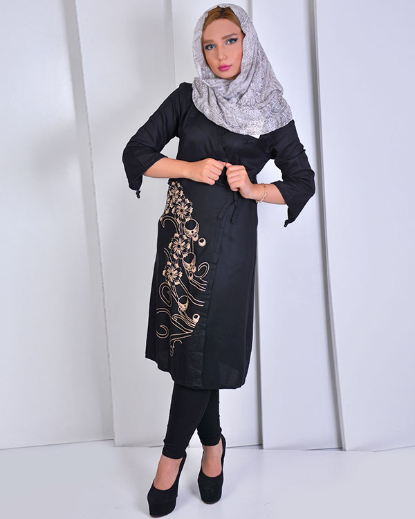 مانتو زنانه طرح دار مدل 1115 