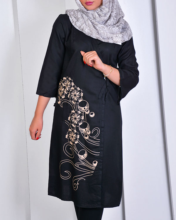 مانتو زنانه طرح دار مدل 1115 
