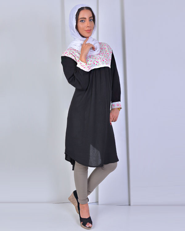 مانتو زنانه نخی مدل 9904