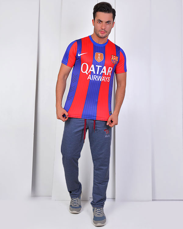 تی شرت ورزشی مردانه طرح Barcelona مدل 0991