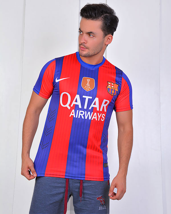 تی شرت ورزشی مردانه طرح Barcelona مدل 0991