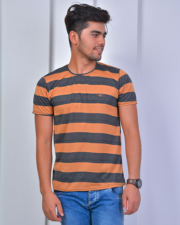 تی شرت راه راه مردانه مدل 0953
