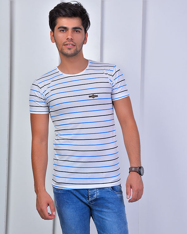 تی شرت راه راه مردانه مدل 0956