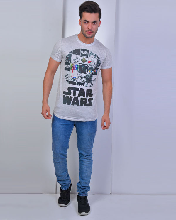 تی شرت مردانه طرح star wars مدل 1800