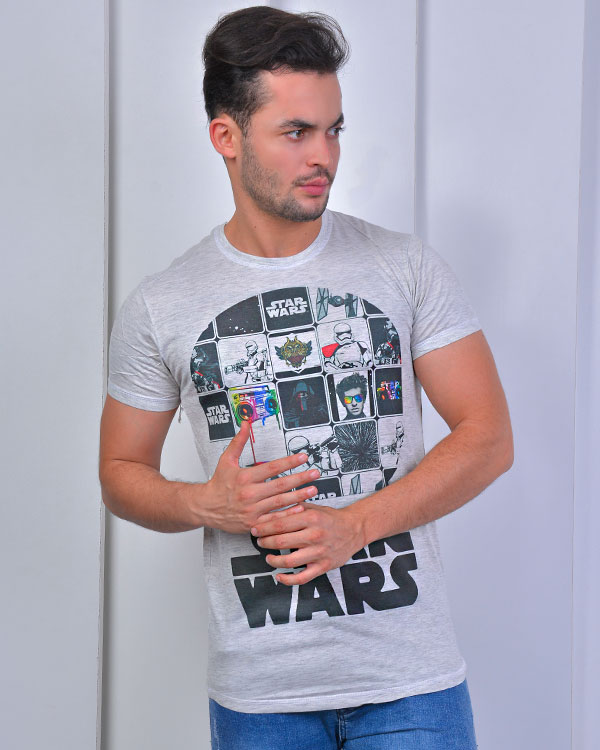 تی شرت مردانه طرح star wars مدل 1800