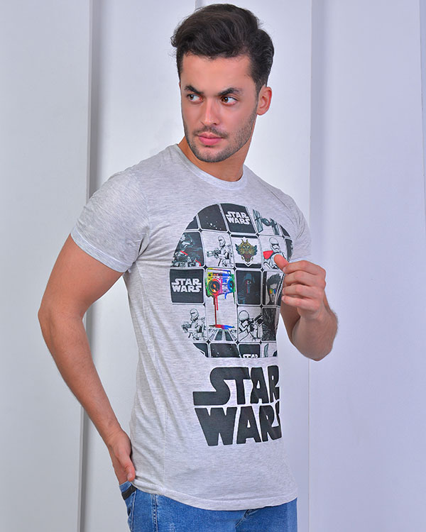 تی شرت مردانه طرح star wars مدل 1800