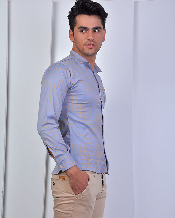 پیراهن مردانه چهارخانه مدل 0904