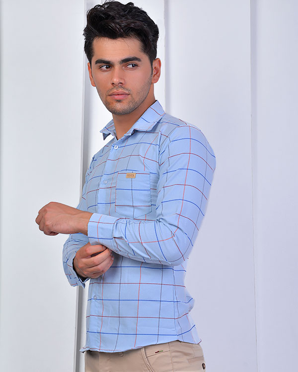 پیراهن مردانه چهارخانه مدل 0906