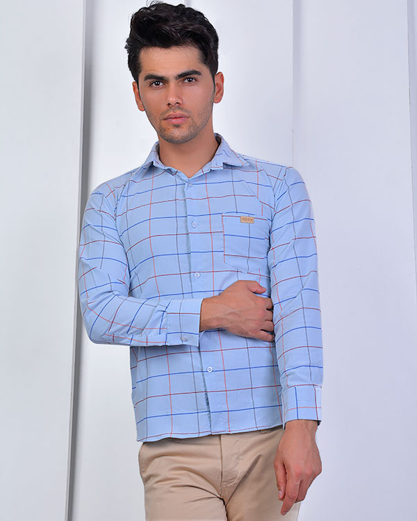 پیراهن مردانه چهارخانه مدل 0906