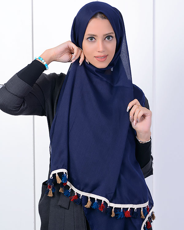 شال نخی منگوله دار مدل 0695