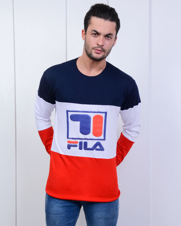 تی شرت آستین بلند طرح Fila مدل 0640
