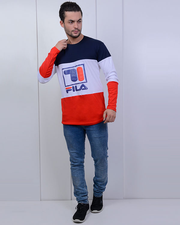 تی شرت آستین بلند طرح Fila مدل 0640