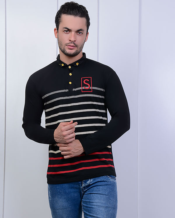 تی شرت یقه فرنچ S مدل 0648