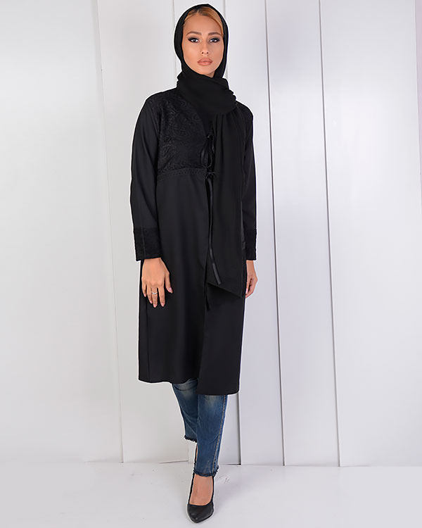 مانتو زنانه گیپور دار مدل 0556
