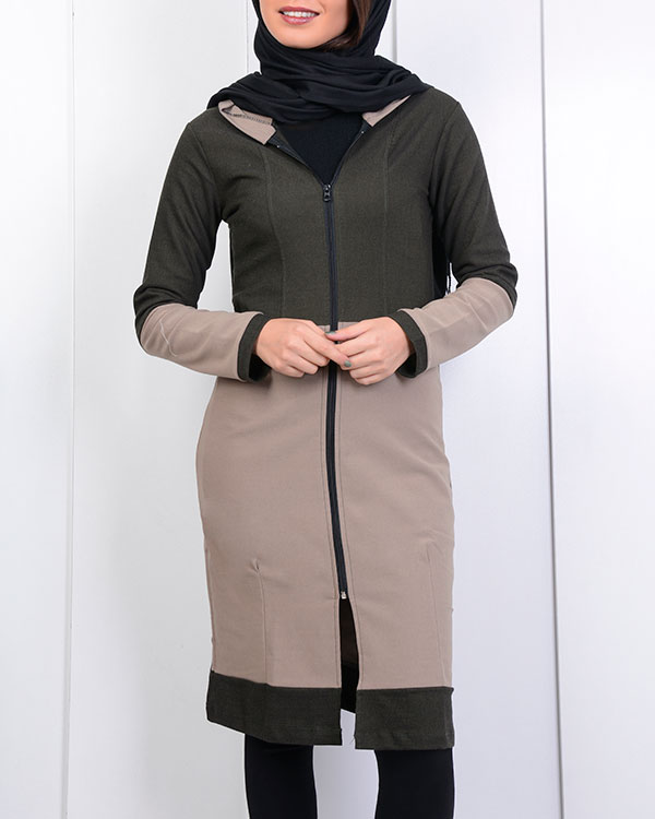 مانتو بنگال کلاه دار مدل 0355