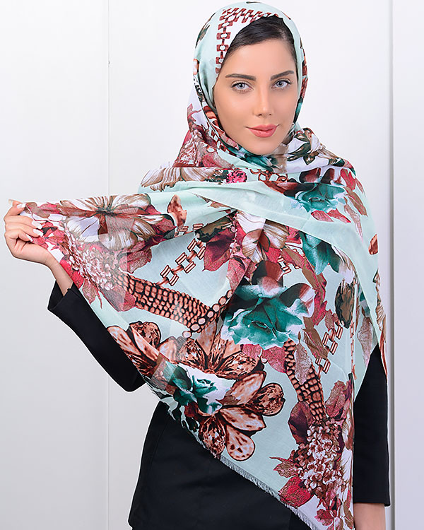 شال نخی بنفشه مدل 0409