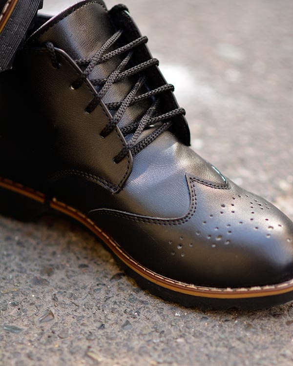 نیم بوت زنانه طرح هشت ترک مدل 1361
