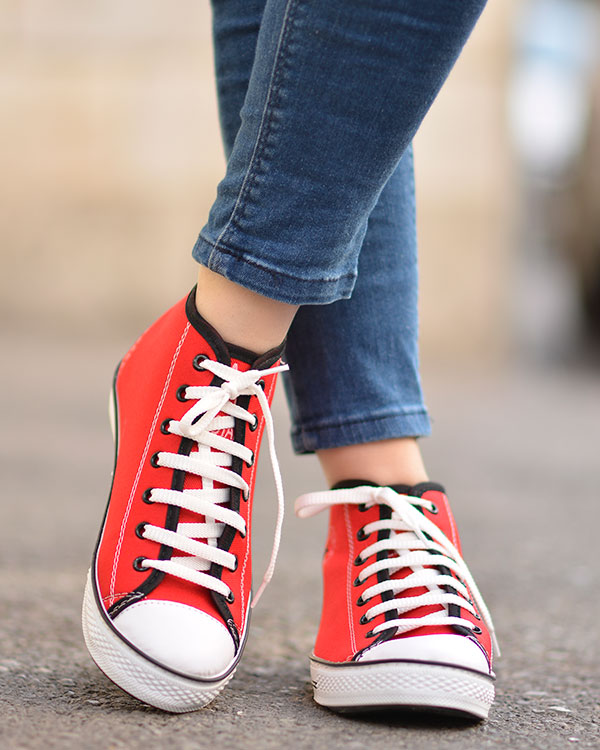 کفش نیم بوت طرح All star مدل 1245