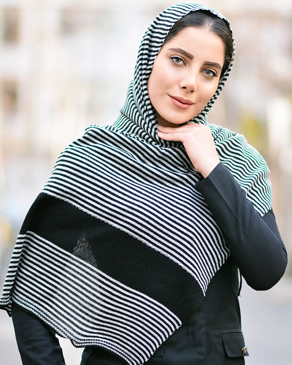 شال بافت راه راه مدل 1227
