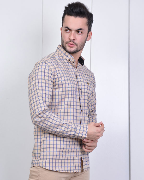 پیراهن مردانه چهارخانه مدل 0946