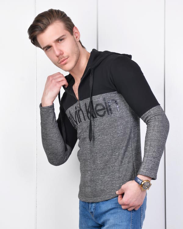 هودی کلاه دار طرح Calvin kelinمدل 0874