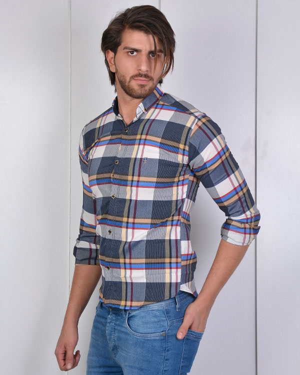 پیراهن مردانه چهارخانه 0873